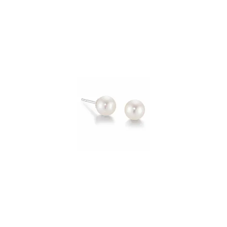 8 mm Aagaard rond oorsteker in zilver