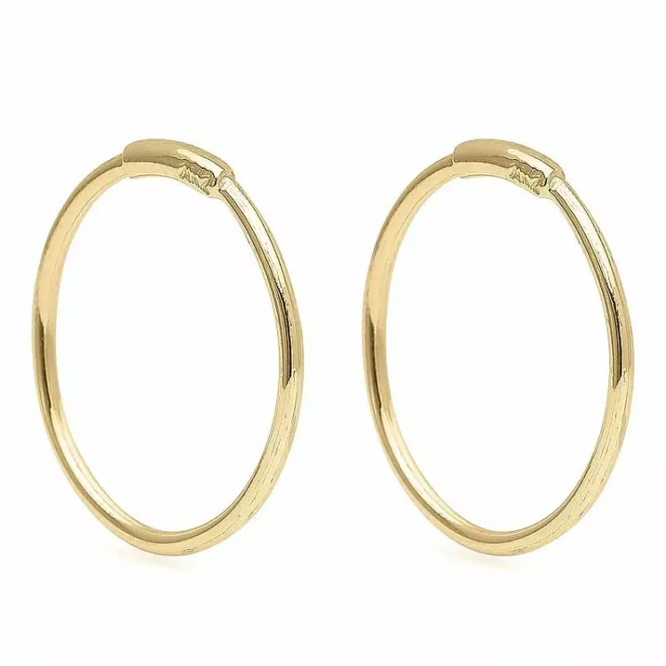16 mm Aagaard creool in 14 karaat goud