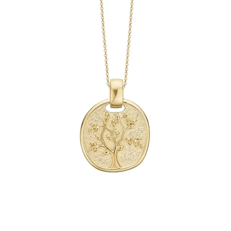 Aagaard boom van het leven ketting in verguld sterlingzilver
