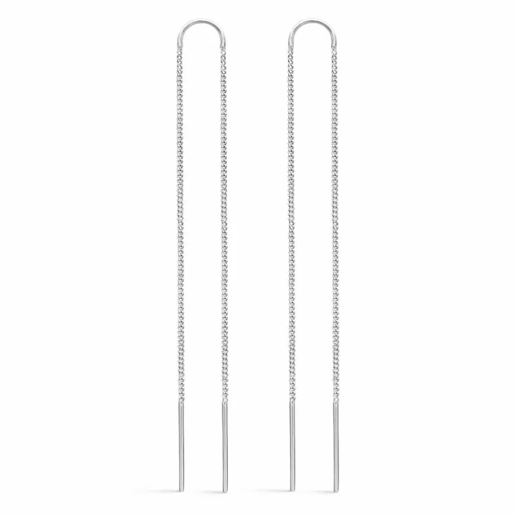 Støvring Design lange oorbellen in zilver