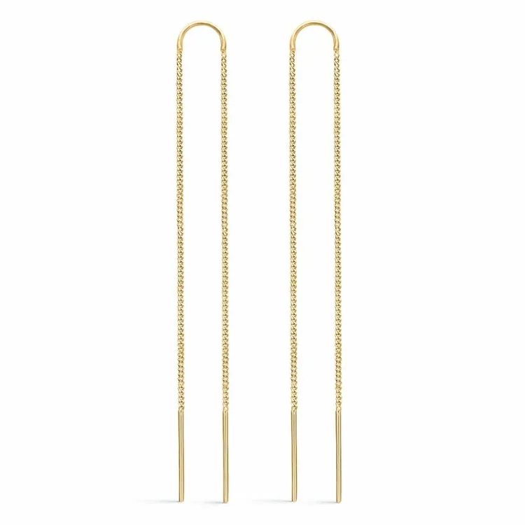 Støvring Design lange oorbellen in verguld sterlingzilver