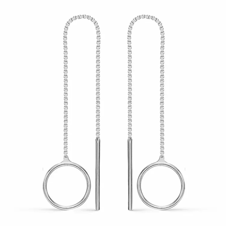Støvring Design lange oorbellen in zilver
