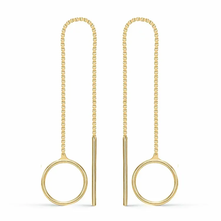 Støvring Design lange oorbellen in verguld sterlingzilver