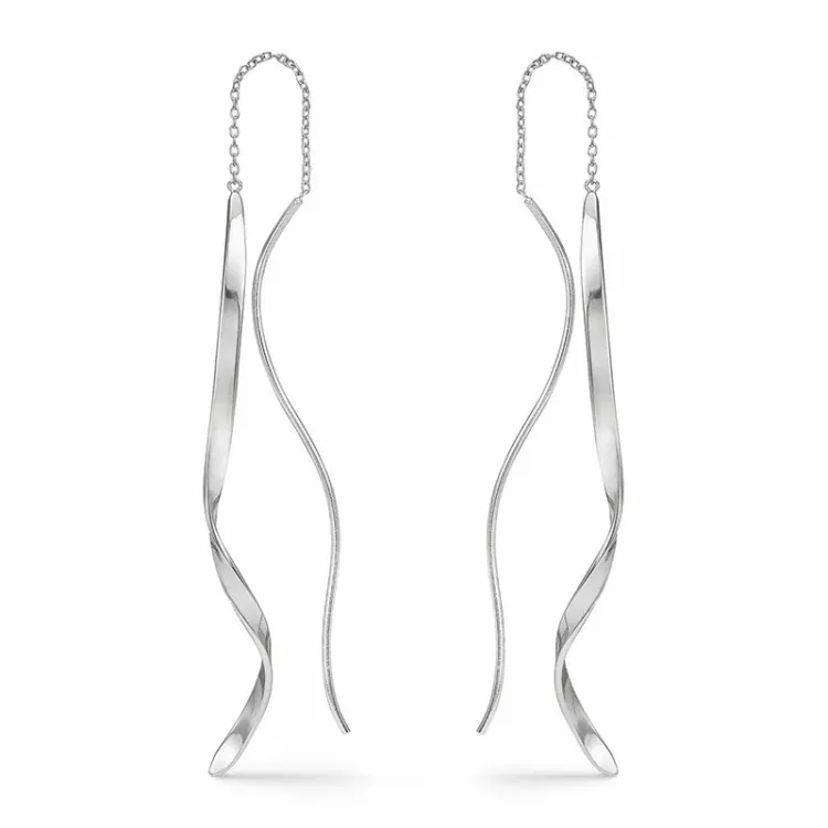 lange Støvring Design oorbellen in zilver