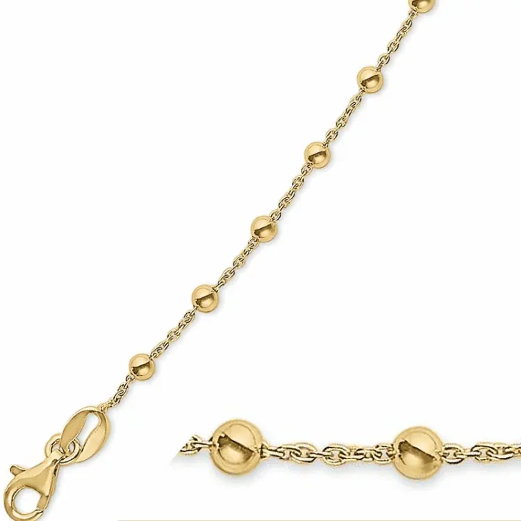 Støvring Design kogelketting in 8 karaat goud