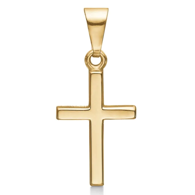 10 x 14 mm Støvring Design kruis hanger in 8 karaat goud
