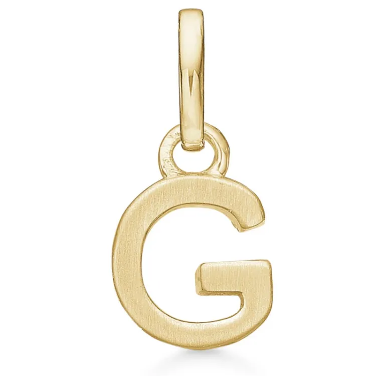 Støvring Design letter g hanger in verguld sterlingzilver