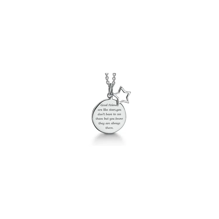 Støvring Design ketting met hanger in gerodineerd zilver