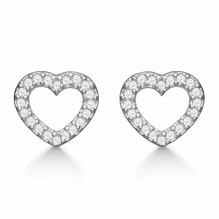  oorbellen in zilver witte zirkoon