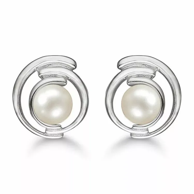 Støvring Design rond oorbellen in zilver