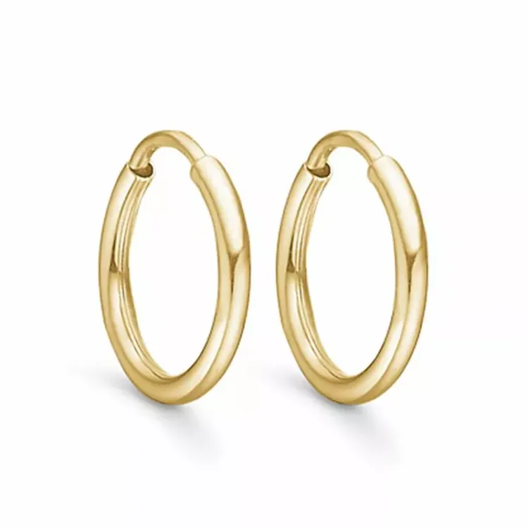 10 mm Støvring Design creool in 8 karaat goud