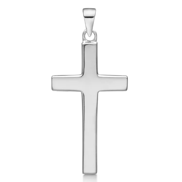 15 x 26 mm Støvring Design kruis hanger in zilver