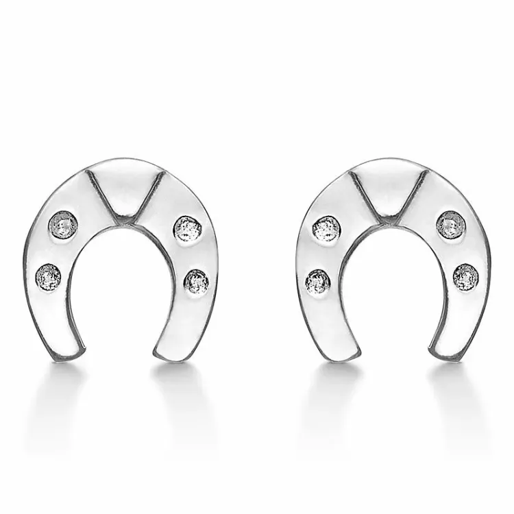 Støvring Design hoefijzer oorbellen in zilver