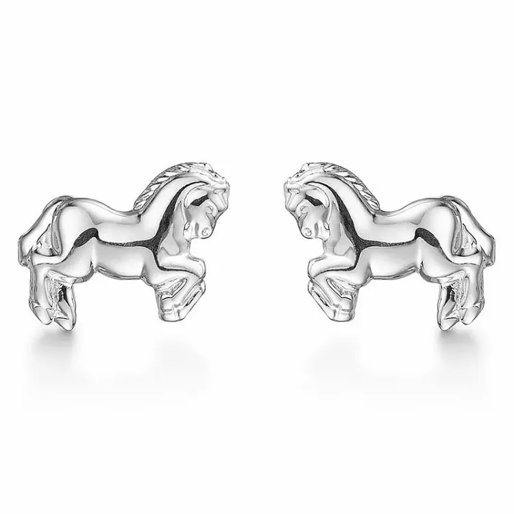 Støvring Design paard oorbellen in zilver