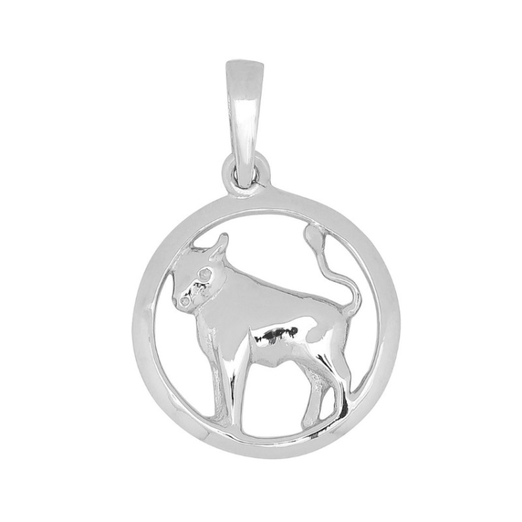 12 mm Siersbøl  sterrenbeeld stier hanger in gerodineerd zilver