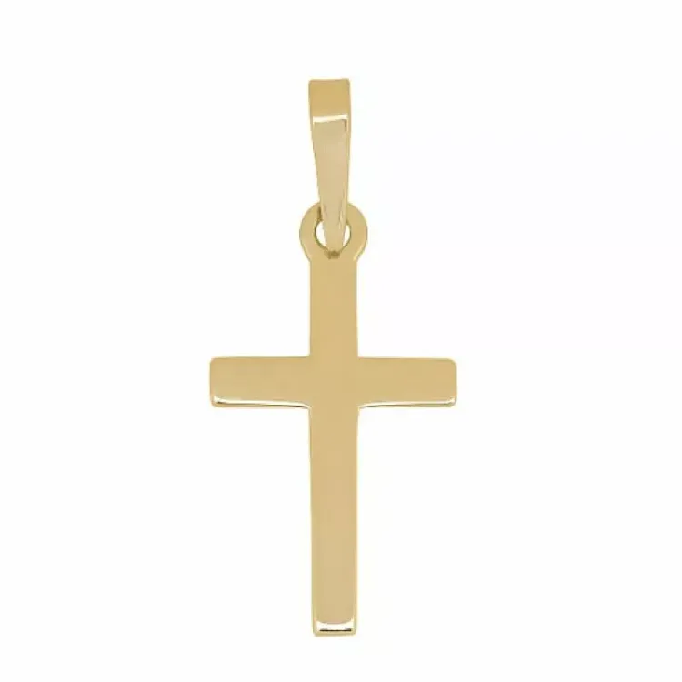 17 mm Siersbøl kruis hanger in 8 karaat goud