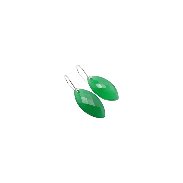groene onyx oorbellen in zilver