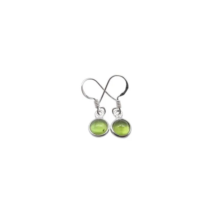 Goedkoop groene oorbellen in zilver