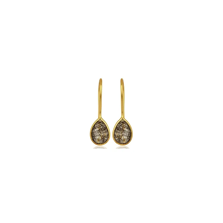 druppel oorbellen in verguld sterlingzilver