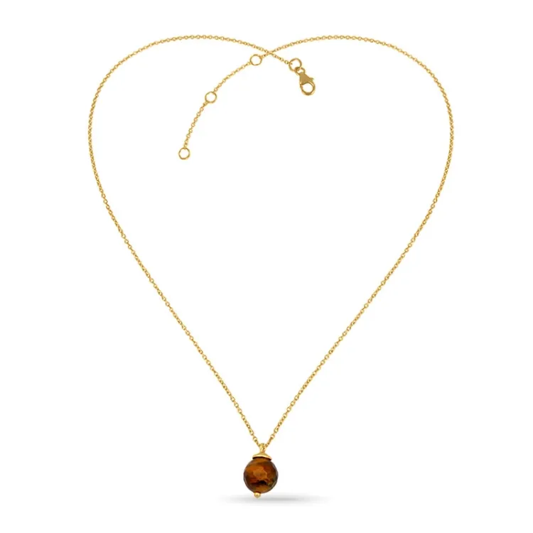 ketting in verguld sterlingzilver met hanger in verguld sterlingzilver