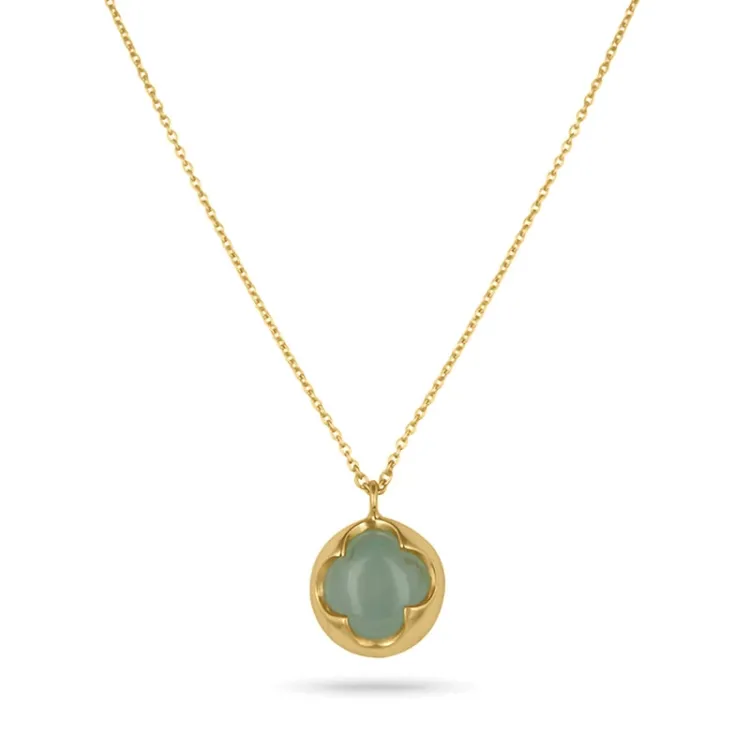 ketting in verguld sterlingzilver met hanger in verguld sterlingzilver