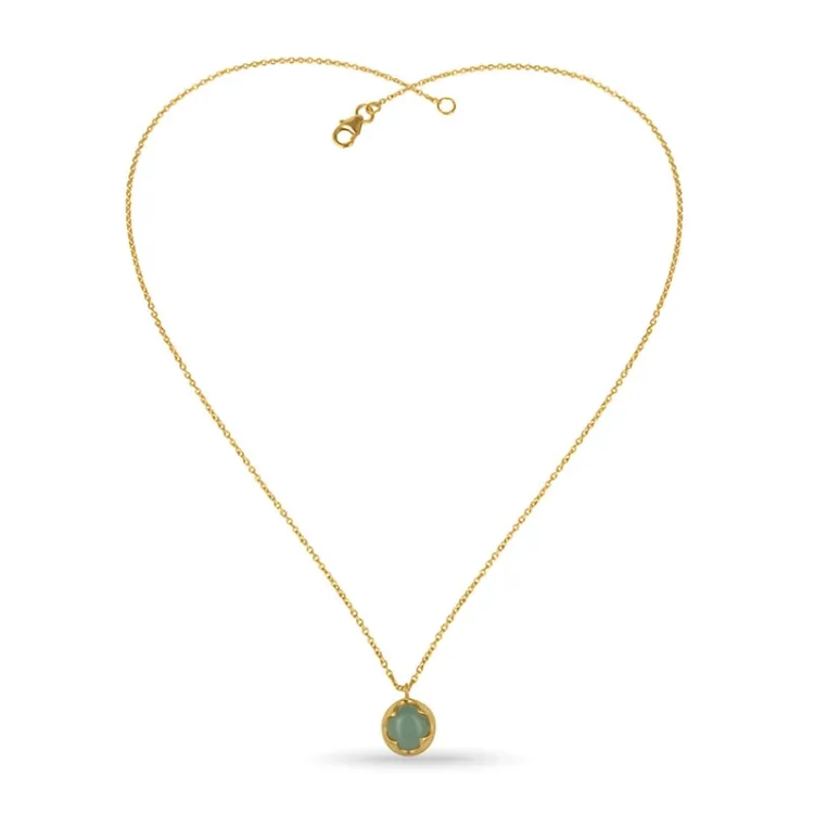 ketting in verguld sterlingzilver met hanger in verguld sterlingzilver
