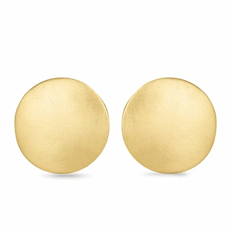 rond oorsteker in verguld sterlingzilver
