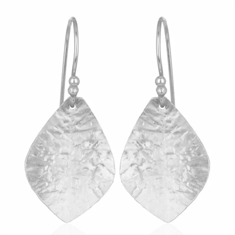 lange oorbellen in zilver