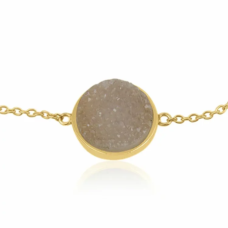 armband in verguld sterlingzilver met hanger in verguld sterlingzilver