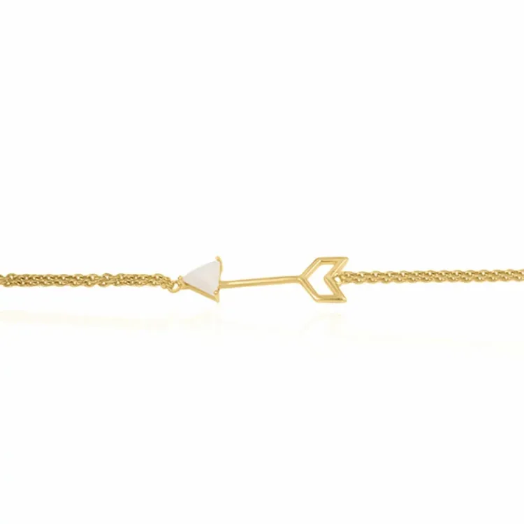 wilg maansteen armband in verguld sterlingzilver met hanger in verguld sterlingzilver