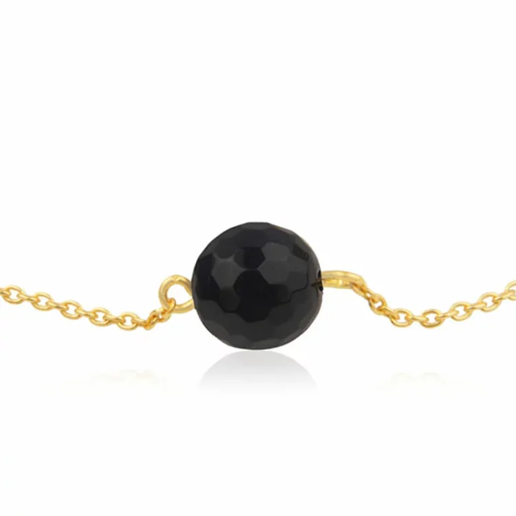 kwarts armband in verguld sterlingzilver met hanger in verguld sterlingzilver