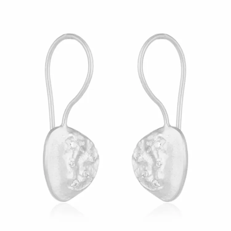 lange zirkoon oorbellen in zilver