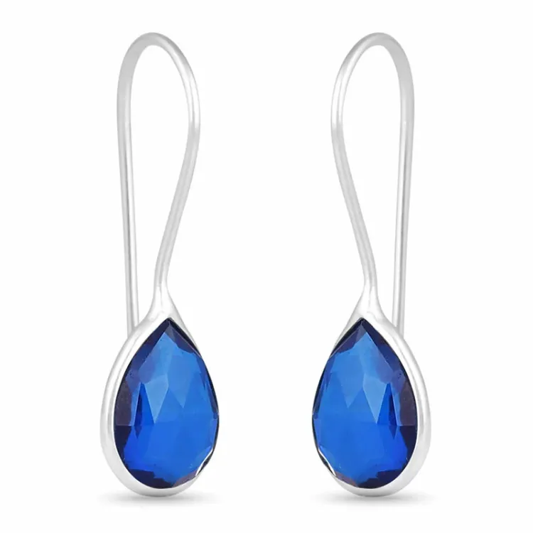 druppel oorbellen in zilver - Loom Stones