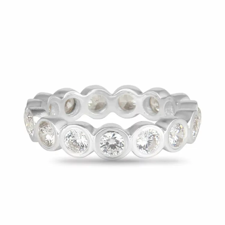 mat zirkoon ring in zilver - Bubbly Sparkle