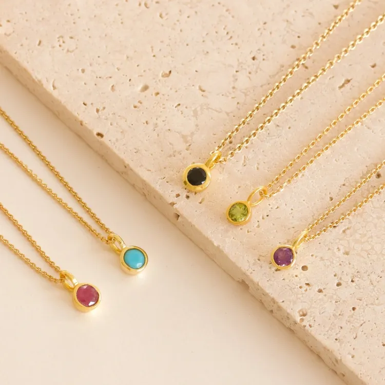 klein amethist hanger in verguld sterlingzilver - Loom Stones