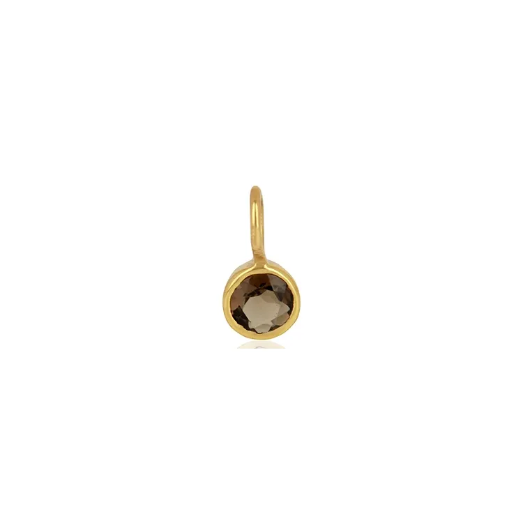 Klein topaas hanger in verguld sterlingzilver