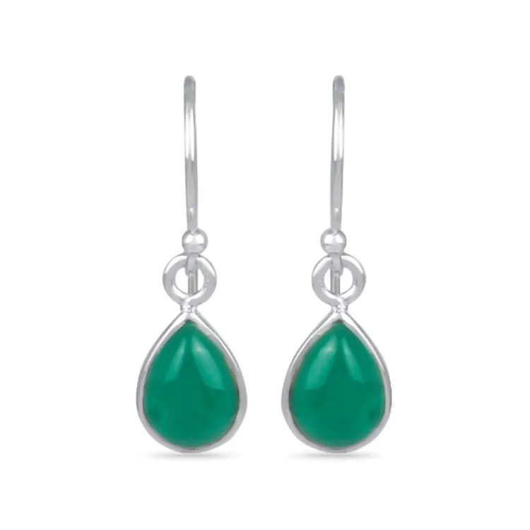 onyx oorbellen in zilver