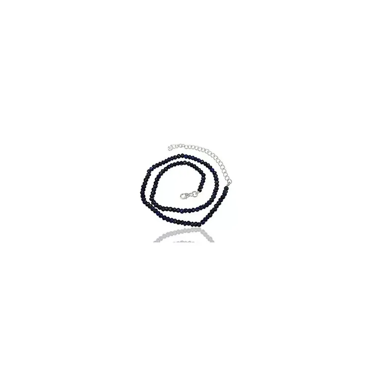 blauwe lazuursteen ketting in zilver 42 cm x 4,0 mm