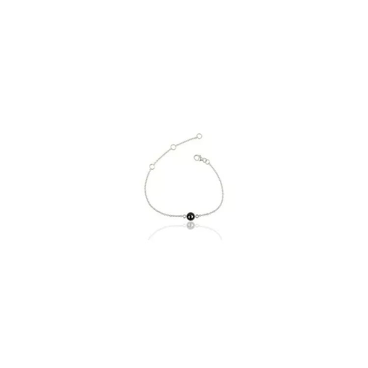 Rond armband in zilver met hanger in zilver