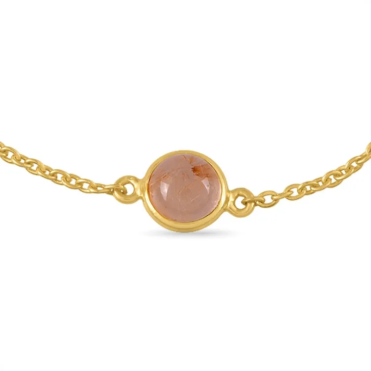 armband in verguld sterlingzilver met hanger in verguld sterlingzilver