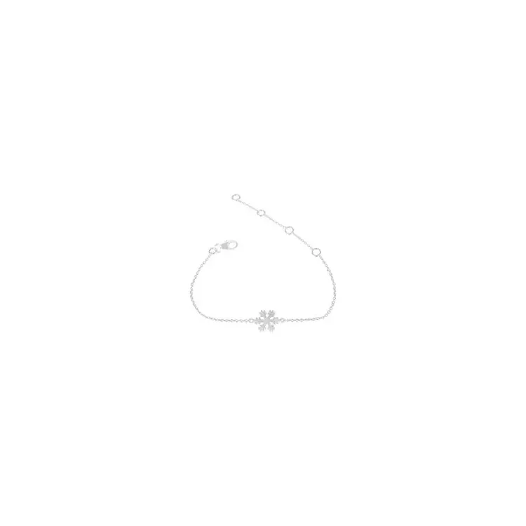 sneeuwvlokken armband in zilver met hanger in zilver