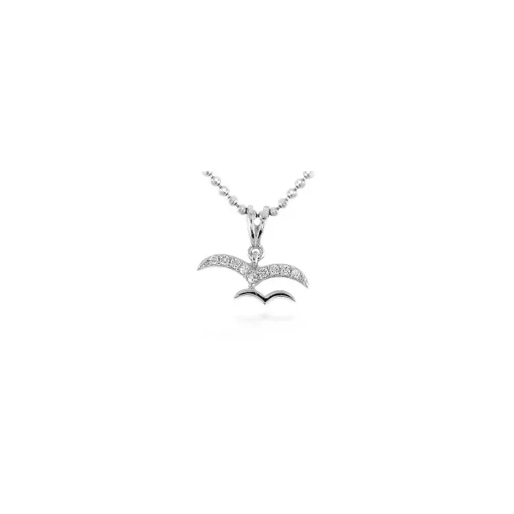 vogel hanger in zilver