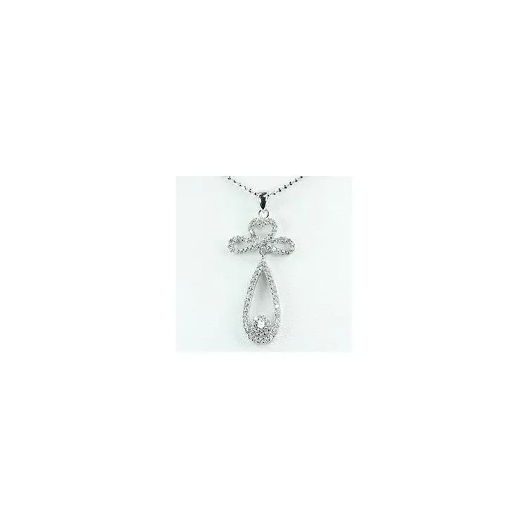 zirkoon hanger in zilver