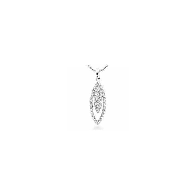 zirkoon hanger in zilver