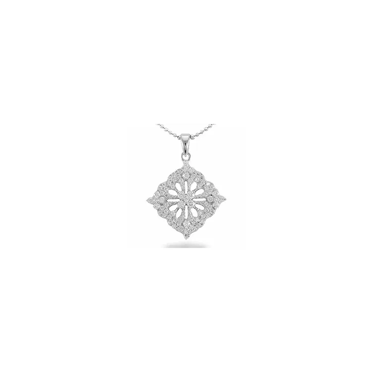 zirkoon hanger in zilver