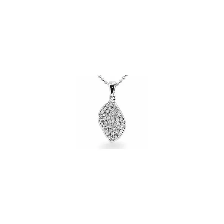 Witte zirkoon hanger in zilver
