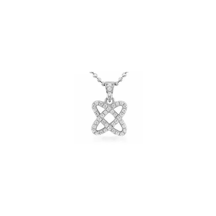 Zirkoon hanger in zilver