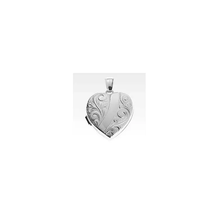 22 mm hart medaillon in zilver