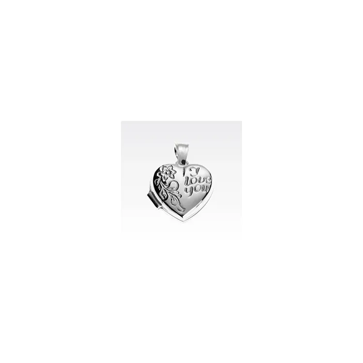 15 mm hart medaillon in zilver