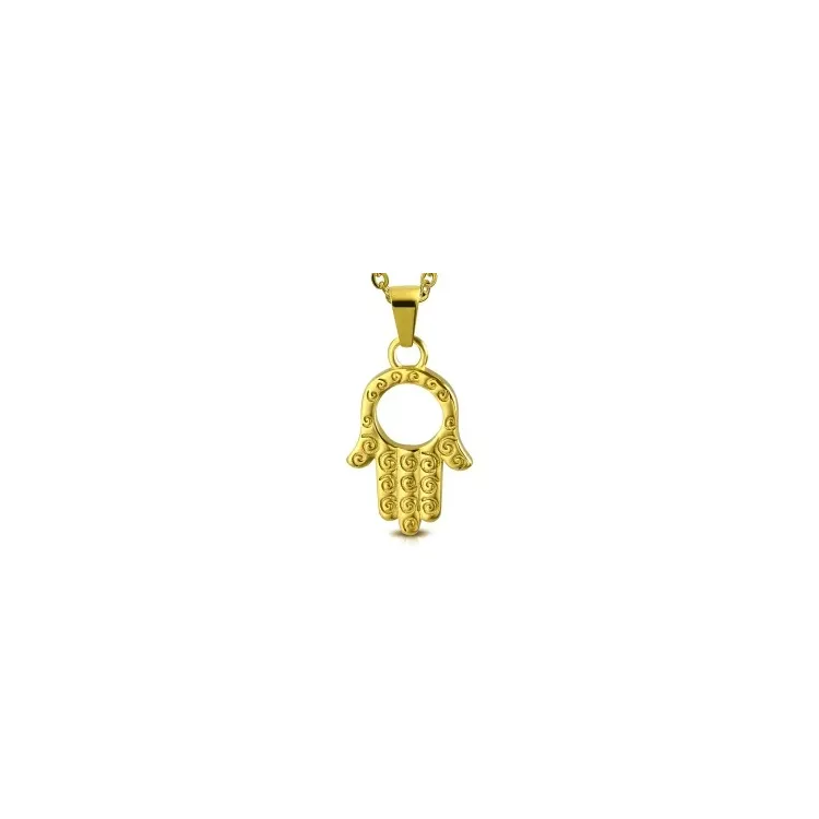 Hamsa hand hanger in verguld staal